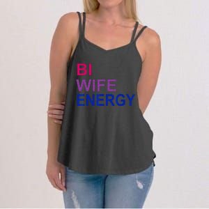 Bi Wife Energy Bisexual Bi Pride Women's Strappy Tank