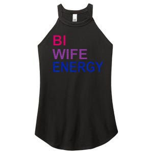 Bi Wife Energy Bisexual Bi Pride Women's Perfect Tri Rocker Tank