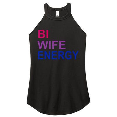 Bi Wife Energy Bisexual Bi Pride Women's Perfect Tri Rocker Tank