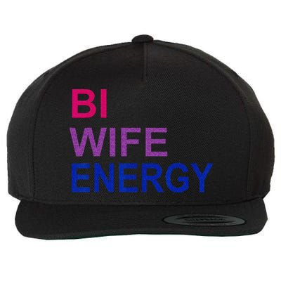 Bi Wife Energy Bisexual Bi Pride Wool Snapback Cap