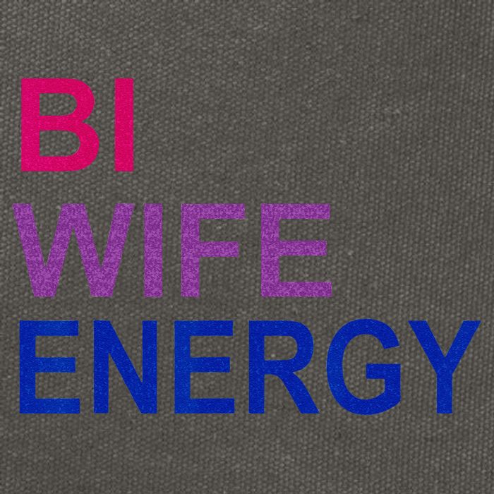 Bi Wife Energy Bisexual Bi Pride Cotton Canvas Backpack