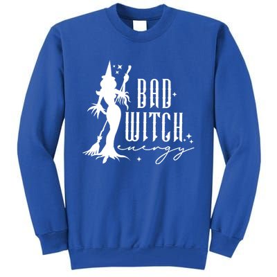 Bad Witch Energy Halloween Vintage Spooky Spooky Gift Tall Sweatshirt