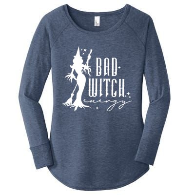 Bad Witch Energy Halloween Vintage Spooky Spooky Gift Women's Perfect Tri Tunic Long Sleeve Shirt