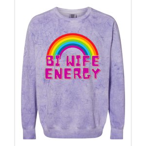 Bi Wife Energy Bisexual Pride Bisexual Flag Bi Pride Colorblast Crewneck Sweatshirt