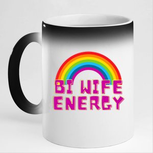 Bi Wife Energy Bisexual Pride Bisexual Flag Bi Pride 11oz Black Color Changing Mug