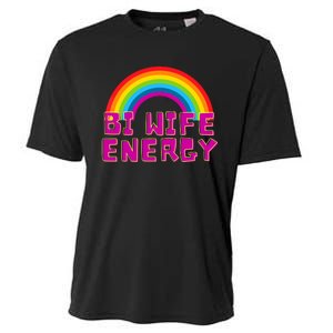 Bi Wife Energy Bisexual Pride Bisexual Flag Bi Pride Cooling Performance Crew T-Shirt