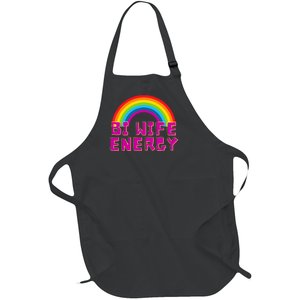 Bi Wife Energy Bisexual Pride Bisexual Flag Bi Pride Full-Length Apron With Pockets