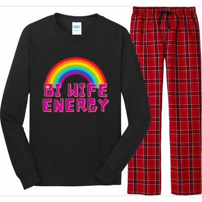 Bi Wife Energy Bisexual Pride Bisexual Flag Bi Pride Long Sleeve Pajama Set