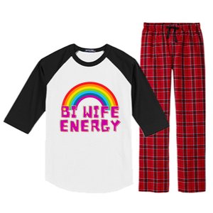 Bi Wife Energy Bisexual Pride Bisexual Flag Bi Pride Raglan Sleeve Pajama Set