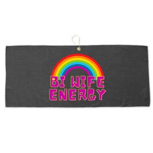 Bi Wife Energy Bisexual Pride Bisexual Flag Bi Pride Large Microfiber Waffle Golf Towel