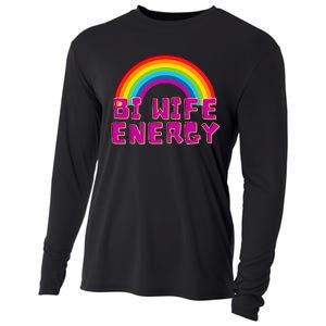 Bi Wife Energy Bisexual Pride Bisexual Flag Bi Pride Cooling Performance Long Sleeve Crew