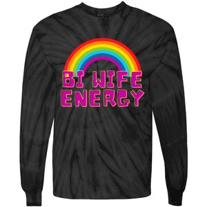 Bi Wife Energy Bisexual Pride Bisexual Flag Bi Pride Tie-Dye Long Sleeve Shirt