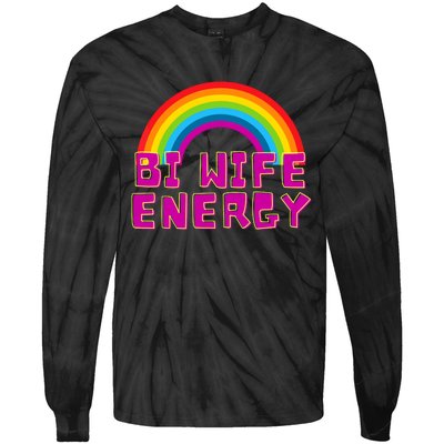 Bi Wife Energy Bisexual Pride Bisexual Flag Bi Pride Tie-Dye Long Sleeve Shirt