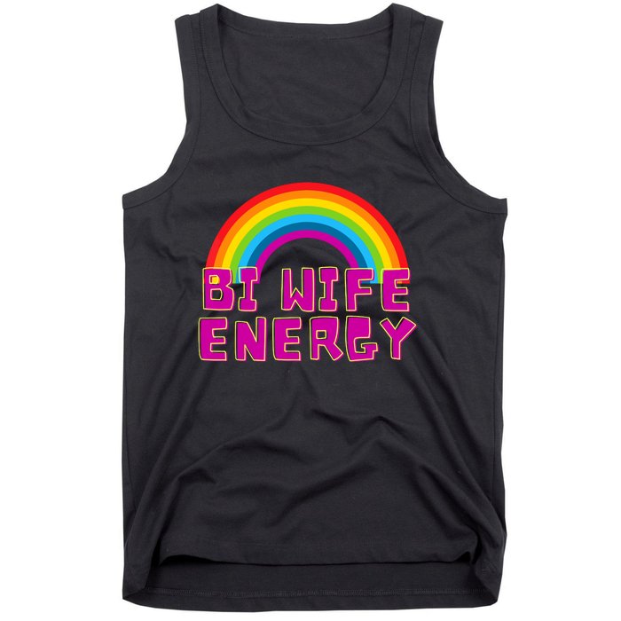 Bi Wife Energy Bisexual Pride Bisexual Flag Bi Pride Tank Top