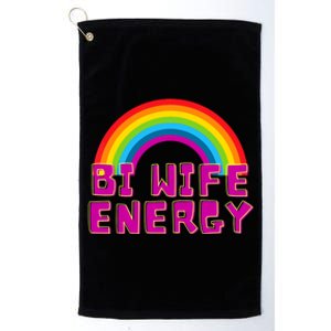 Bi Wife Energy Bisexual Pride Bisexual Flag Bi Pride Platinum Collection Golf Towel