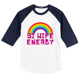 Bi Wife Energy Bisexual Pride Bisexual Flag Bi Pride Baseball Sleeve Shirt