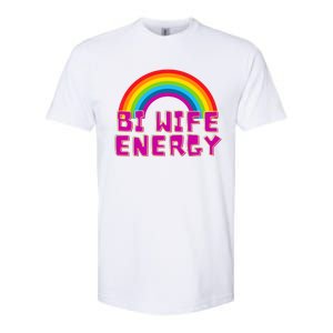 Bi Wife Energy Bisexual Pride Bisexual Flag Bi Pride Softstyle CVC T-Shirt