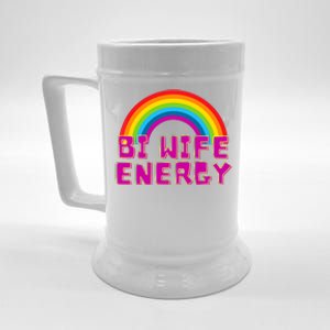 Bi Wife Energy Bisexual Pride Bisexual Flag Bi Pride Beer Stein