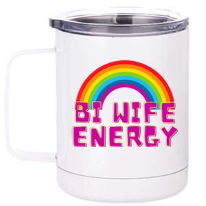 Bi Wife Energy Bisexual Pride Bisexual Flag Bi Pride 12 oz Stainless Steel Tumbler Cup