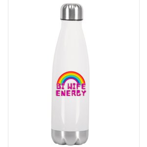 Bi Wife Energy Bisexual Pride Bisexual Flag Bi Pride Stainless Steel Insulated Water Bottle