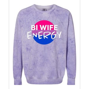 Bi Wife Energy Bisexual Pride Bisexual Flag Bi Pride Colorblast Crewneck Sweatshirt