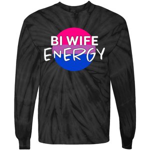 Bi Wife Energy Bisexual Pride Bisexual Flag Bi Pride Tie-Dye Long Sleeve Shirt