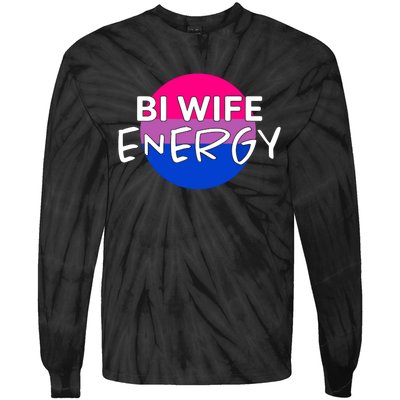 Bi Wife Energy Bisexual Pride Bisexual Flag Bi Pride Tie-Dye Long Sleeve Shirt