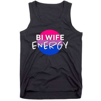 Bi Wife Energy Bisexual Pride Bisexual Flag Bi Pride Tank Top