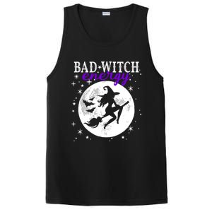 Bad Witch Energy Magic Moon And Stars And Bats Halloween Funny Gift PosiCharge Competitor Tank