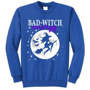 Bad Witch Energy Magic Moon And Stars And Bats Halloween Funny Gift Sweatshirt