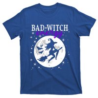 Bad Witch Energy Magic Moon And Stars And Bats Halloween Funny Gift T-Shirt