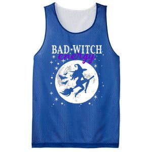 Bad Witch Energy Magic Moon And Stars And Bats Halloween Funny Gift Mesh Reversible Basketball Jersey Tank