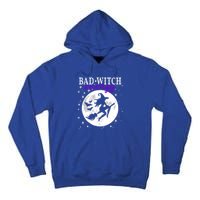 Bad Witch Energy Magic Moon And Stars And Bats Halloween Funny Gift Tall Hoodie