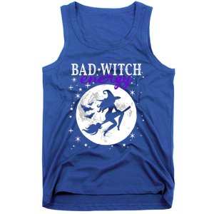 Bad Witch Energy Magic Moon And Stars And Bats Halloween Funny Gift Tank Top