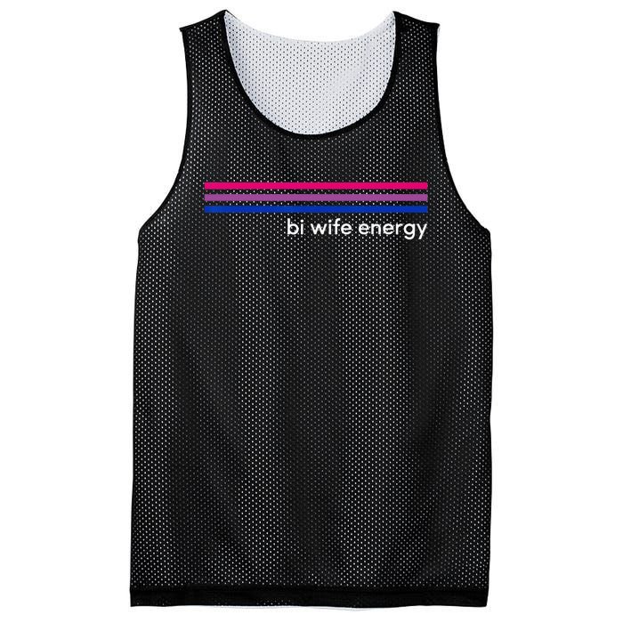 Bi Wife Energy Bisexual Pride Flag Bisexuality LGBTQ Mesh Reversible Basketball Jersey Tank