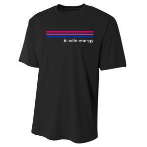 Bi Wife Energy Bisexual Pride Flag Bisexuality LGBTQ Performance Sprint T-Shirt