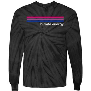 Bi Wife Energy Bisexual Pride Flag Bisexuality LGBTQ Tie-Dye Long Sleeve Shirt