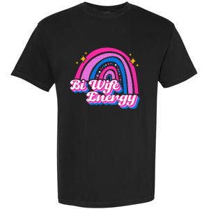 Bi Wife Energy Bisexual Pride Bisexual Flag LGBTQ Support Garment-Dyed Heavyweight T-Shirt