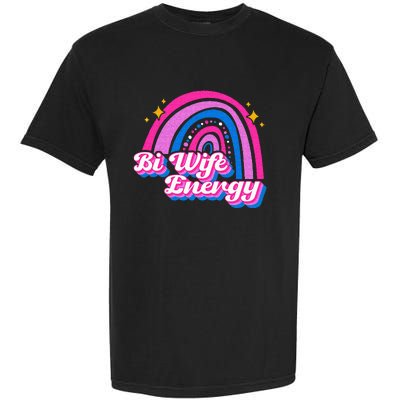 Bi Wife Energy Bisexual Pride Bisexual Flag LGBTQ Support Garment-Dyed Heavyweight T-Shirt