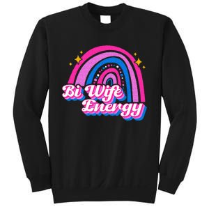 Bi Wife Energy Bisexual Pride Bisexual Flag LGBTQ Support Sweatshirt