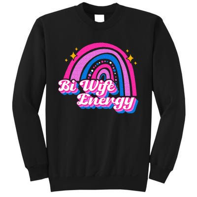 Bi Wife Energy Bisexual Pride Bisexual Flag LGBTQ Support Sweatshirt