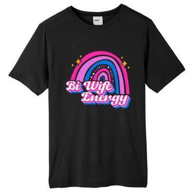 Bi Wife Energy Bisexual Pride Bisexual Flag LGBTQ Support Tall Fusion ChromaSoft Performance T-Shirt