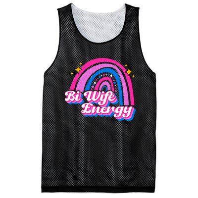 Bi Wife Energy Bisexual Pride Bisexual Flag LGBTQ Support Mesh Reversible Basketball Jersey Tank