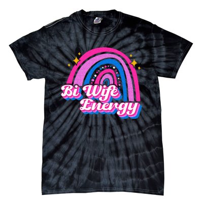 Bi Wife Energy Bisexual Pride Bisexual Flag LGBTQ Support Tie-Dye T-Shirt