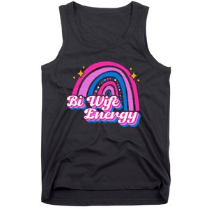 Bi Wife Energy Bisexual Pride Bisexual Flag LGBTQ Support Tank Top