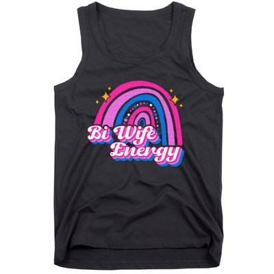 Bi Wife Energy Bisexual Pride Bisexual Flag LGBTQ Support Tank Top