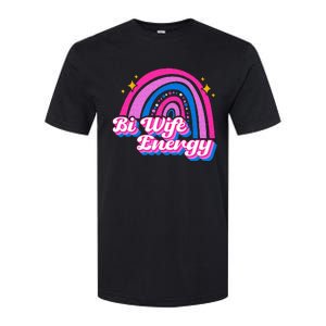 Bi Wife Energy Bisexual Pride Bisexual Flag LGBTQ Support Softstyle CVC T-Shirt