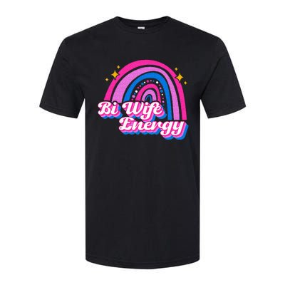 Bi Wife Energy Bisexual Pride Bisexual Flag LGBTQ Support Softstyle® CVC T-Shirt