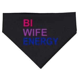 Bi Wife Energy Bisexual Bi Pride USA-Made Doggie Bandana