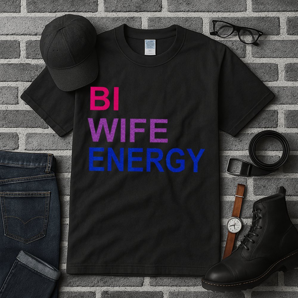 Bi Wife Energy Bisexual Bi Pride Tall T-Shirt